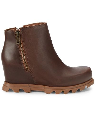 Brown Wedge boots for Women | Lyst