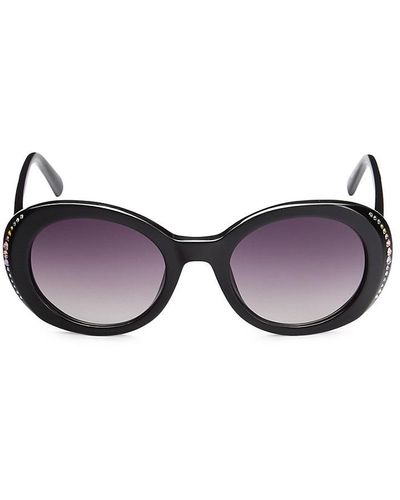 Swarovski 50Mm Oval Sunglasses - Black