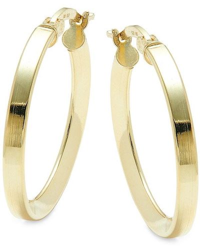 Argento Vivo 18k Goldplated Sterling Silver Hoop Earrings - Metallic