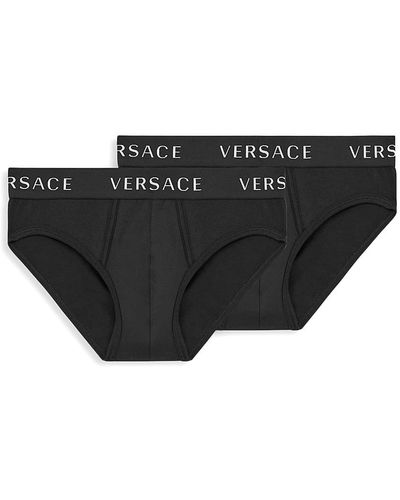 Versace 2-pack Logo Briefs - Black