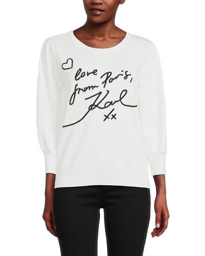 Karl Lagerfeld Logo Sweatshirt - White