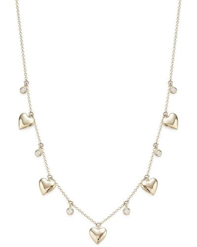 Saks Fifth Avenue 14k Yellow Gold & 0.12 Tcw Diamond Heart Necklace - Natural