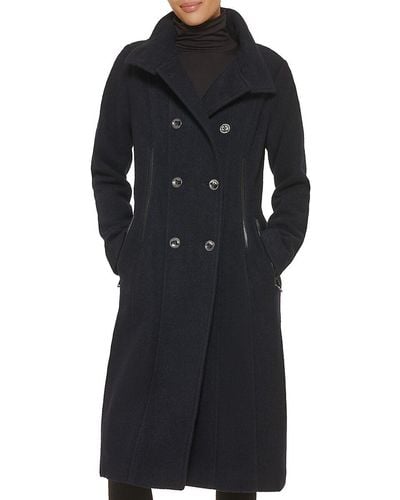 Guess Double-breasted Walker Coat - Black