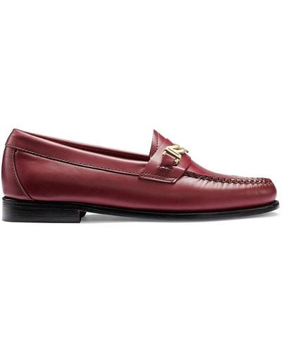 G.H. Bass & Co. G. H. Bass Lilianna Keeper Leather Bit Loafers - Red