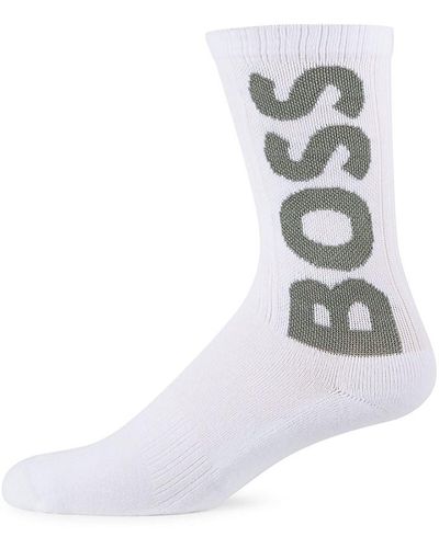 BOSS by HUGO BOSS Logo Crew Socks - White