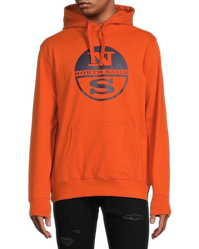 North Sails Logo Pullover Hoodie - Orange