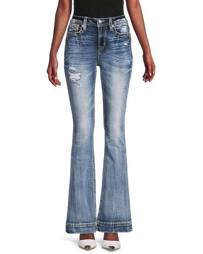 Miss Me Highrise Faded Bootcut Jeans - Blue