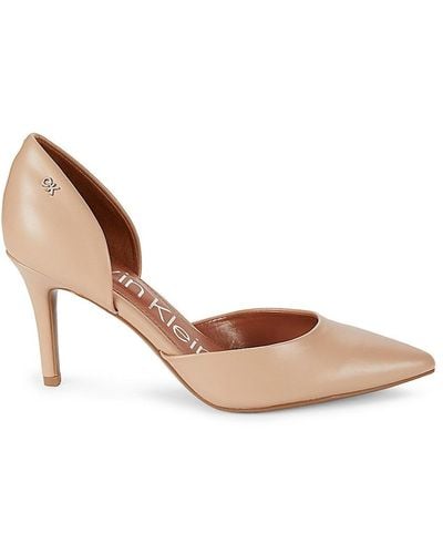 Calvin Klein Gloria Solid D'orsay Court Shoes - Pink