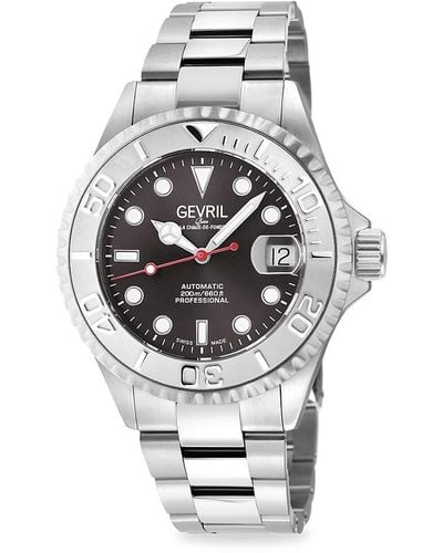 Gevril Wall Street 39mm Stainless Steel Analog Bracelet Watch - Gray