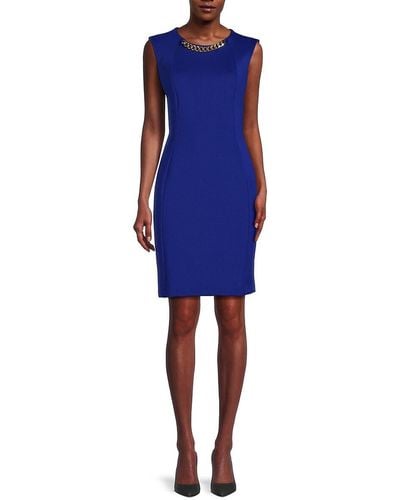 Calvin Klein Embellished Dress - Blue