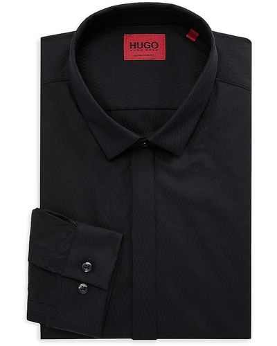 HUGO Etran Extra Slim Fit Dress Shirt - Black