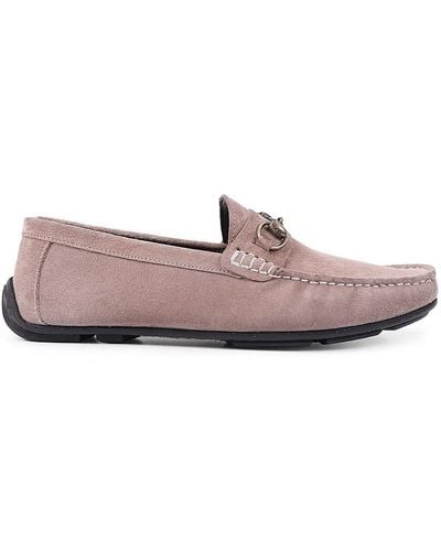 VELLAPAIS Anemone Suede Bit Driving Shoes - Pink