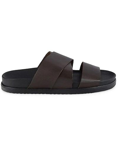 Bruno Magli San Remo Leather Sandals - Black