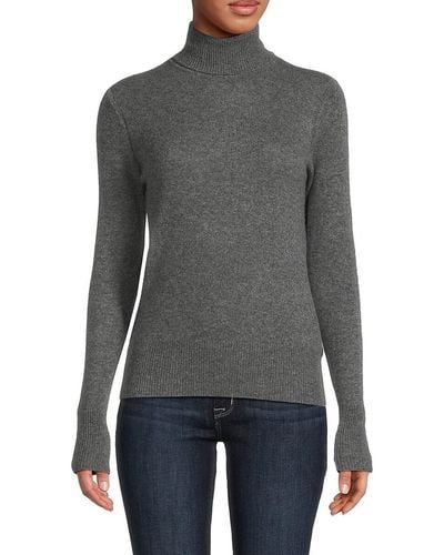 Equipment Delafine Cashmere Turtleneck Sweater - Gray