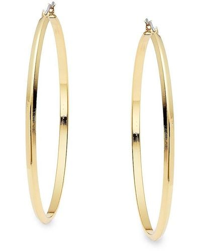 Ava & Aiden 12k Goldplated Hoop Earrings - White