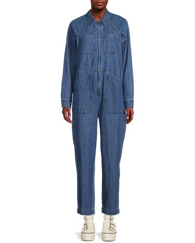 Madewell 'Zip Front Denim Coverall - Blue
