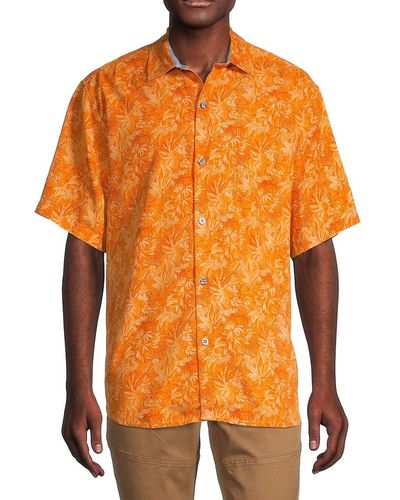 Cincinnati Bengals Tommy Bahama Aqua Lush Full-Button Shirt - Orange