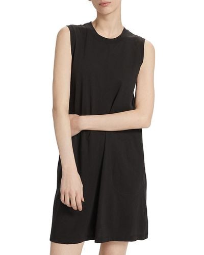 ATM Jersey Sleeveless Mini Dress - Black