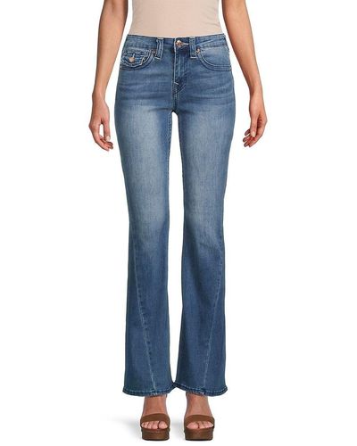 True Religion Joey High Rise Flare Jeans - Blue