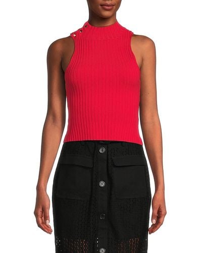 Solid & Striped The Sylvie Ribbed Tank Top - Red
