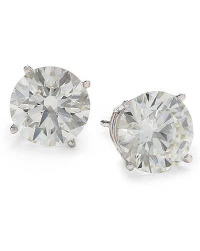 Saks Fifth Avenue 14K & 5.0 Tcw Lab Grown Diamond Stud Earrings - Metallic