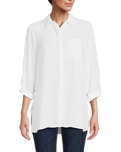 Joan Vass Patch Pocket Shirt - White