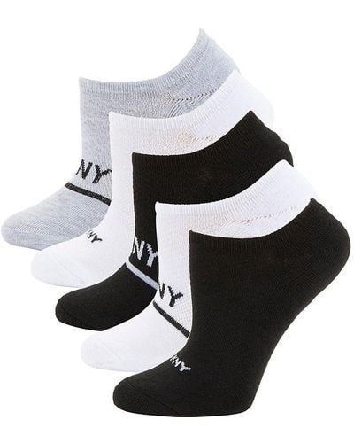 DKNY 5-pack No Show Socks - Black
