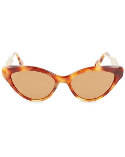 Lanvin Mother & Child Suparich 56Mm Swarovski Crystal Cat Eye Sunglasses - Natural