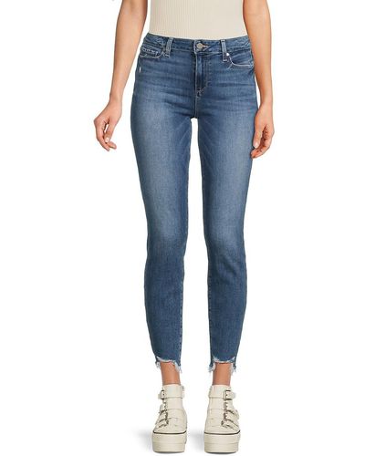 PAIGE Verdugo Faded Ankle Jeans - Blue