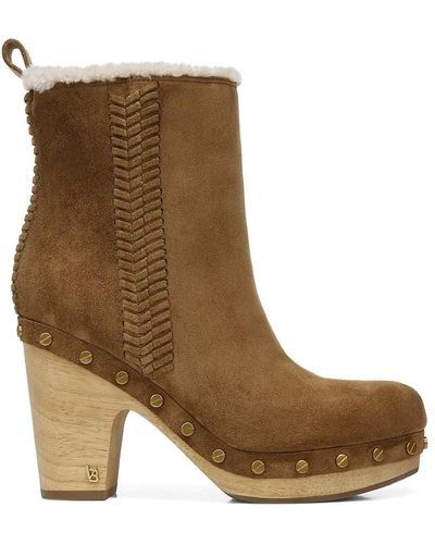 Veronica Beard Daxi Suede Shearling-lined Booties - Brown