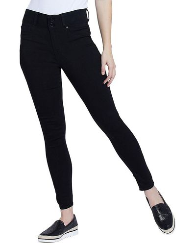 Seven7 Curvy High Rise Ankle Jeggings - Black