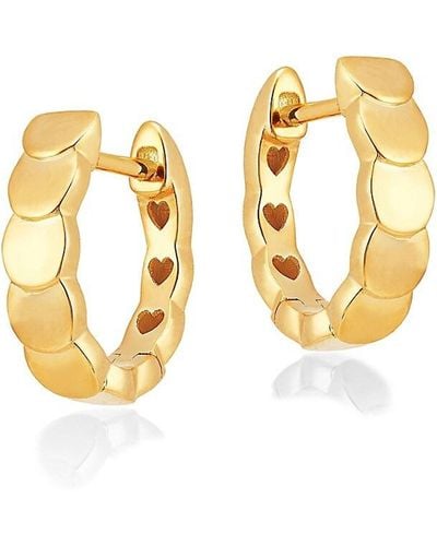 Saks Fifth Avenue 14k Yellow Gold Disk Huggie Earrings - Metallic
