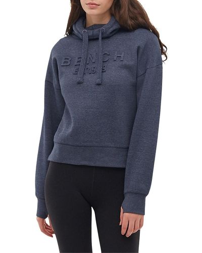 Bench Reapi Embossed Cowl Neck Hoodie - Gray