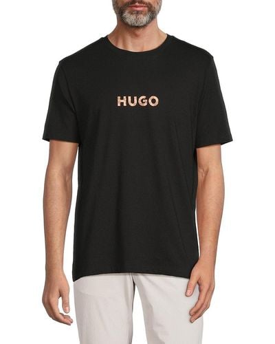 HUGO Dunoctee Logo T-Shirt - Black
