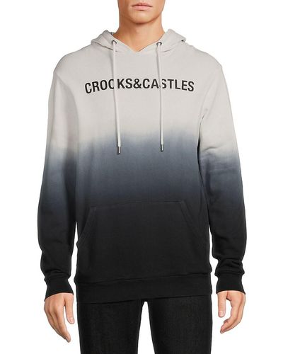 Crooks and Castles Medusa Ombre Logo Hoodie - Grey