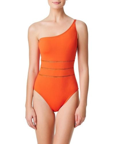 Bleu Rod Beattie Behind The Seams One Shoulder One Piece Swimsuit - Orange