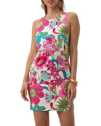 Trina Turk Cosme Floral Mini Dress - White