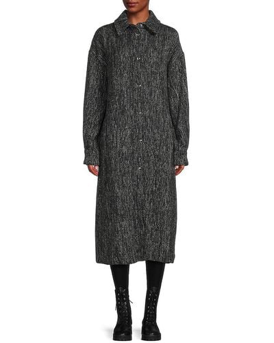 IRO Marcus Herringbone Virgin Wool Blend Coat - Black
