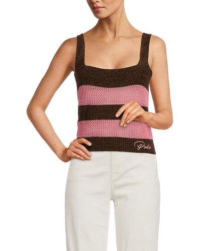 Pinko Mormonismo Striped Knit Tank Top - Multicolour