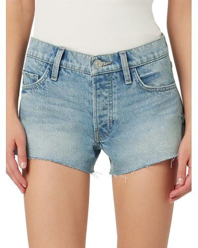 Hudson Jeans Lori Rigid Denim Cut Off Shorts - Blue