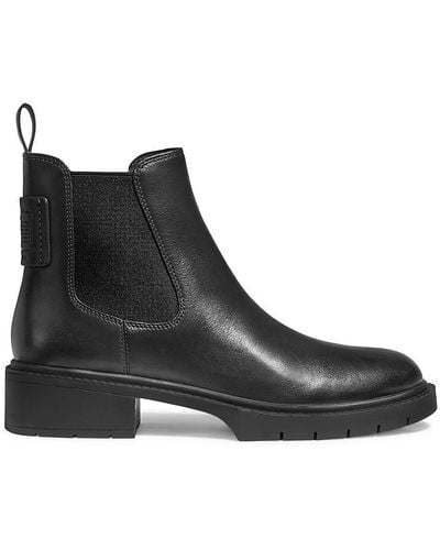 COACH Lyden Leather Chelsea Boots - Black