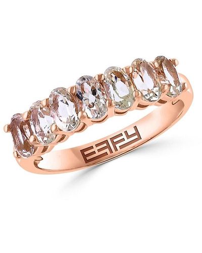 Effy ENY 14K Rose Goldplated Sterling & Morganite Ring - Pink