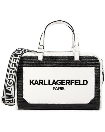 Karl Lagerfeld Logo Top Handle Bag - Black