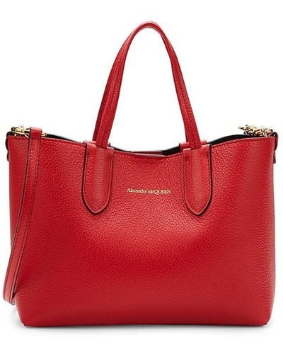 Alexander McQueen Mini Leather Shopper - Red