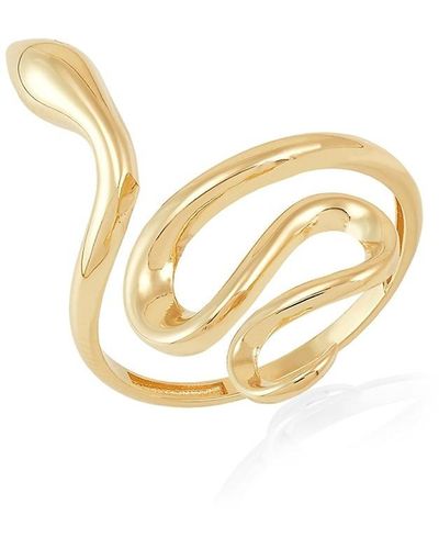 Saks Fifth Avenue Saks Fifth Avenue 14k Yellow Gold Open Snake Ring - Metallic