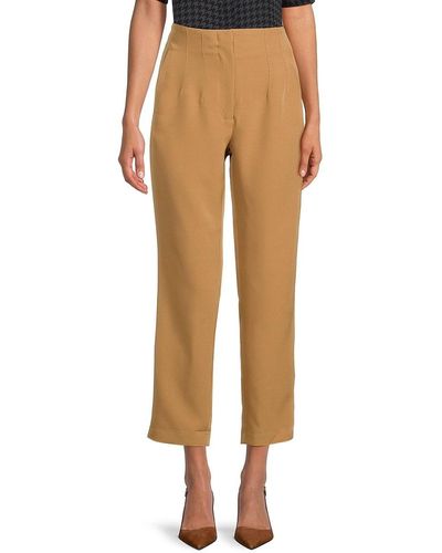 Laundry by Shelli Segal High Rise Ankle Trousers - Natural