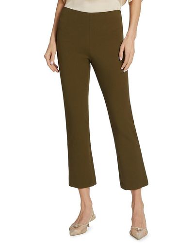 Vince High-rise Stretch Flare Crop Trousers - Green