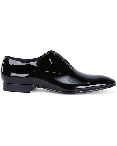 BOSS Black Patent Leather Oxford Shoes