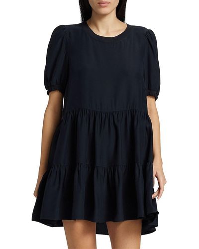 Cinq À Sept Emalina Silk Mini Dress - Black