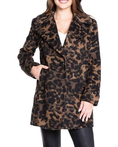 Kensie ' Print Coat - Black